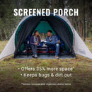 Coleman Cabin Camping Tent with Screen Room | 4 Person Cabin Tent with Screened Porch, Evergreen