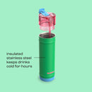 bubba DualSip Leakproof Insulated Water Bottle with Straw, Fresh Serve, 24 Ounce
