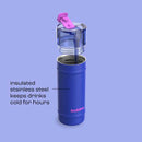 bubba DualSip Leakproof Insulated Water Bottle with Straw, Ocean Energy, 18 Ounce