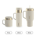 Contigo SnapSeal Vacuum-Insulated Stainless Steel Travel Mug, Oatmilk Champagne, 14 Ounce