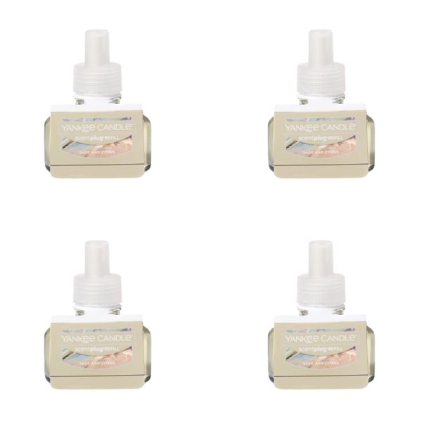 Yankee Candle Scent Plug Refill, Sage & Citrus (Pack of 4)