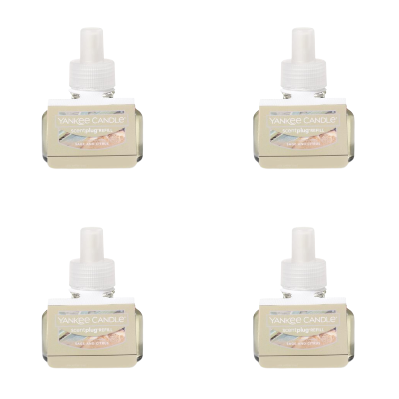 Yankee Candle Scent Plug Refill, Sage & Citrus (Pack of 4)