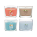 Yankee Candle Signature Votive Mini Candle Jar Sunlit Horizon Variety Pack, 1 Catching Rays, 1 Beach Walk, 1 Cliffside Sunrise, 1 Sun & Sand, 1.3 oz (Pack of 4)