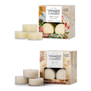 Yankee Candle Scented Tea Light Candles, Mrs. Claus’s Bakery (Christmas Cookie & French Vanilla), 0.44 OZ, 12-Count, Pack of 2 (24 Total Candles)
