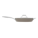 Calphalon Premier Ceramic Nonstick 12" Frying Pan with Lid, Mushroom Grey, 1 CT