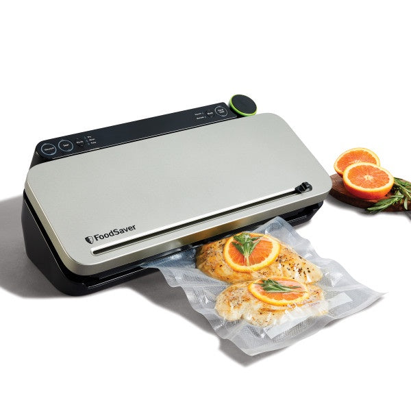 FoodSaver VS3130 Multi-Use Vacuum Sealing & Food Preservation System, Stainless Steel, with FoodSaver Bags, Rolls, and Bonus Items