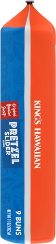 King's Hawaiian Pretzel Slider Buns, 9 ct (Pack of 12)