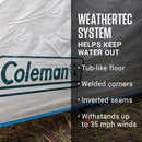 Coleman Cabin Camping Tent with Screen Room | 4 Person Cabin Tent with Screened Porch, Evergreen