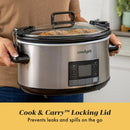 Crock-Pot 7-Quart MyTime Cook & Carry Programmable Slow Cooker, Stainless Steel, 1 CT