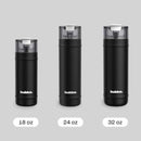 bubba DualSip Leakproof Insulated Water Bottle with Straw, Office Siren, 18 Ounce