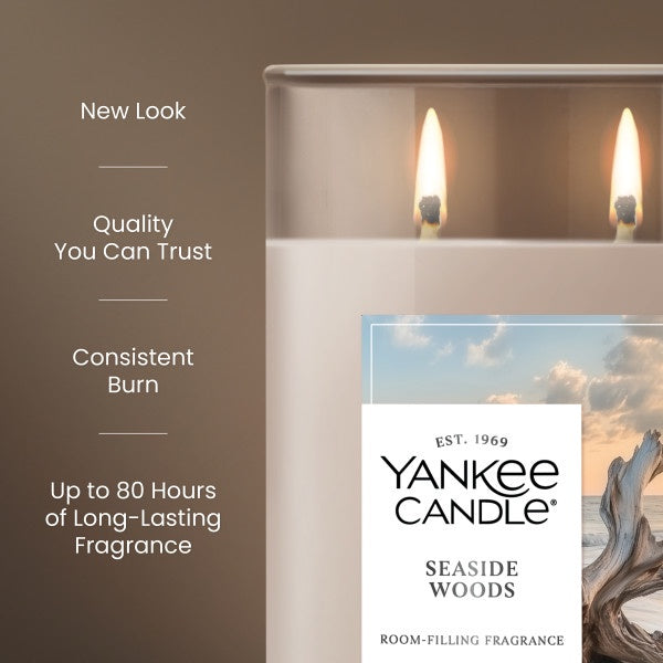 Yankee Candle Large Tumbler Scented Candle, Seaside Woods, 20 oz