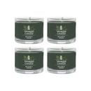 Yankee Candle Signature Votive Mini Candle Jar, Balsam & Cedar Scent, Natural Soy Wax Blend Candle with Natural Fiber Wick, 1.3 OZ Glass Jar (Pack of 4)