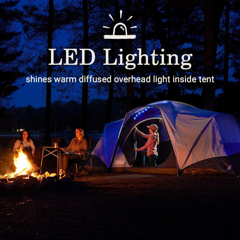 Coleman Skydome XL 8-Person Camping Tent with LED Lighting