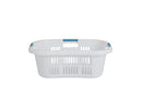 Rubbermaid Large Hip-Hugger Laundry Basket/Hamper 1.5-Bushel White Stackable Storage