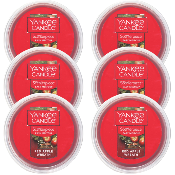 Yankee Candle Red Apple Wreath Scenterpiece Easy MeltCup (Pack of 6)
