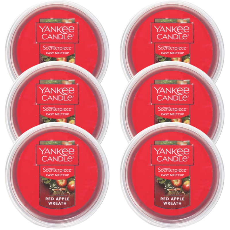 Yankee Candle Red Apple Wreath Scenterpiece Easy MeltCup (Pack of 6)