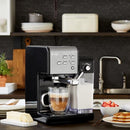 Mr. Coffee One-Touch CoffeeHouse Espresso and Cappuccino Machine, Dark Stainless