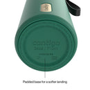 Contigo Snapseal Stainless Steel Leakproof Water Bottle with Carry Strap and Straw, Dark Emerald Champagne, 24 Ounce