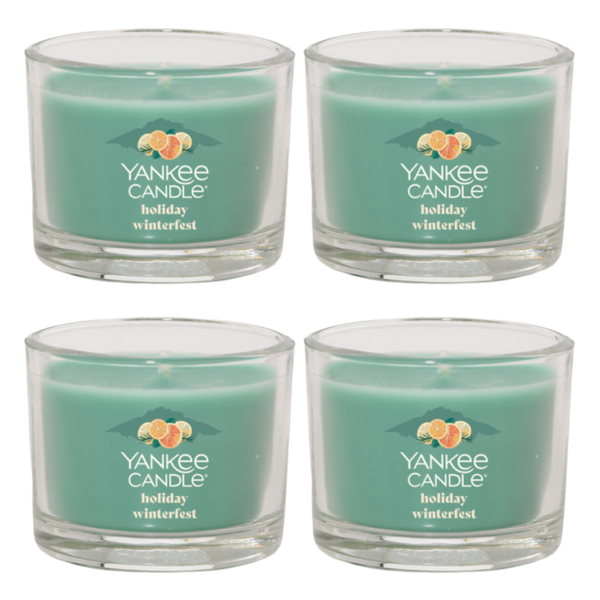 Yankee Candle Minis Votive Jar, Holiday Winterfest, 1.3 OZ (Pack of 4)