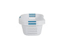 Rubbermaid Large Hip-Hugger Laundry Basket/Hamper 1.5-Bushel White Stackable Storage
