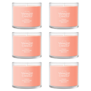 Yankee Candle Signature Votive Mini Candle Jar, White Strawberry Bellini, Natural Soy Wax Blend Candle with Natural Fiber Wick, 1.3 OZ Glass Jar (Pack of 6)
