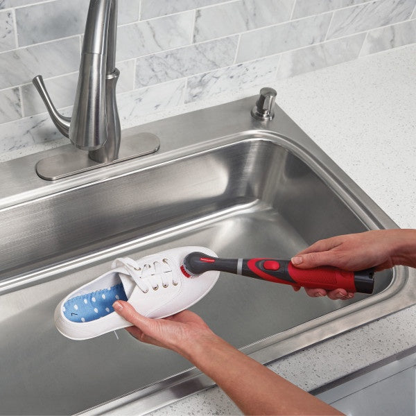 Rubbermaid Reveal Power Scrubber 18-Piece Kit Cordless Electric Battery Powered Scrub Brush Water Resistant for Home/Kitchen/Bathroom/Grout/Tile/Shower/Tub