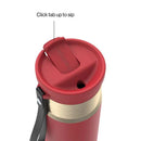 Contigo Snapseal Stainless Steel Leakproof Water Bottle with Carry Strap and Straw, Goji Berry Champagne, 24 Ounce
