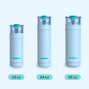 bubba DualSip Leakproof Insulated Water Bottle with Straw, Daydreamin', 24 Ounce
