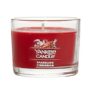 Yankee Candle Signature Votive Mini Candle Jar, Sparkling Cinnamon Scent, Natural Soy Wax Blend Candle with Natural Fiber Wick, 1.3 OZ Glass Jar (Pack of 4)