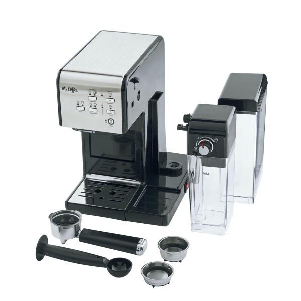 Mr. Coffee Programmable Espresso & Cappuccino Machine with Automatic Milk Frother & 19-Bar Pump, Stainless Steel