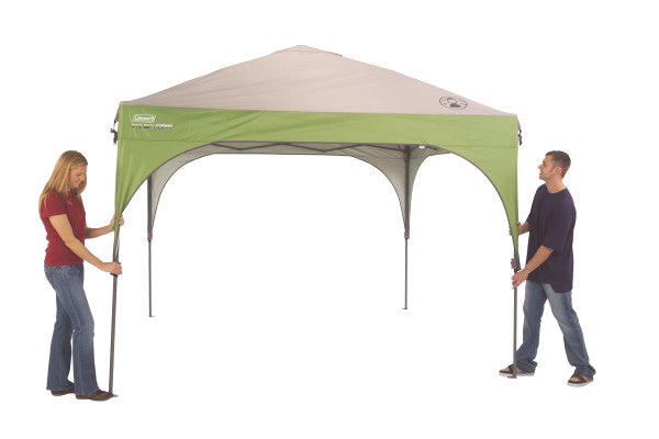 Coleman Canopy Sun Shelter with Instant Setup, Sun Shelter with Wheeled Carry Bag Sets Up in About 3 Mins, 10x10ft Canopy for Sporting Events, Tailgating, Camping, & More