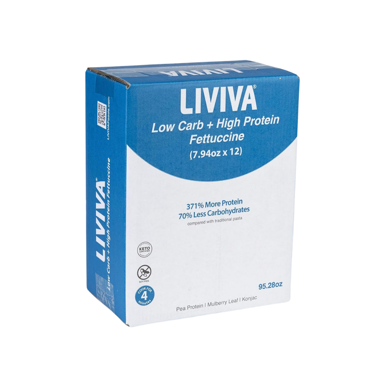 Liviva KETO Low Carb + High Protein Fettuccine Value Pack (12)