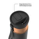 Contigo SnapSeal Vacuum-Insulated Stainless Steel Travel Mug, Licorice Bronze, 16 Ounce