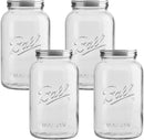 Ball Decorative Mason Jar with Stainless Steel Lid, Gallon, 129 OZ (4-Pack) New