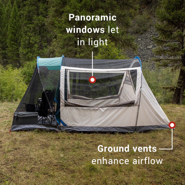 coleman 4-person cabin tent Coleman Cabin Camping Tent with Screen Room