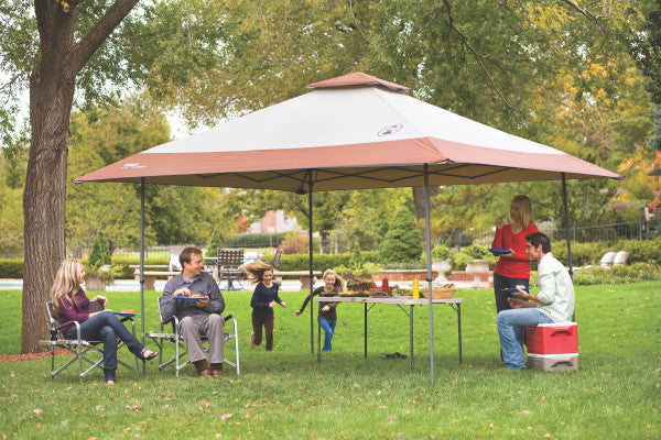 Coleman Back Home Pop-Up Canopy Tent, 13x13ft Portable Shade Shelter Sets Up in 3 Minutes with UPF 50+ Sun Protection, Great for Campsite, Park, Backyard, Tailgates, Beach, Festivals, & More