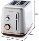 Oster 2 Slice Toaster, Metropolitan Collection with Rose Gold Accents
