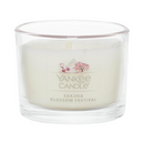Yankee Candle Signature Votive Mini Candle Jar, Sakura Blossom Festival Scent, Natural Soy Wax Blend Candle with Natural Fiber Wick, 1.3 OZ Glass Jar (Pack of 6)