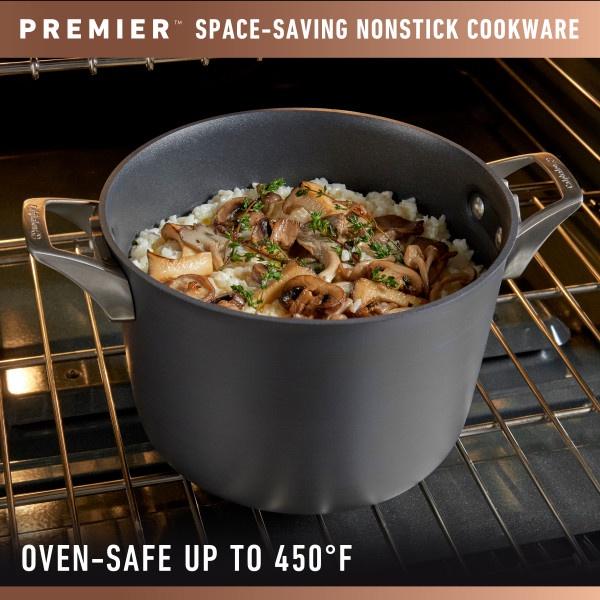 Calphalon Premier Space-Saving Hard-Anodized Nonstick 12 Qt. Stock Pot with Lid