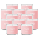 Yankee Candle Signature Votive Mini Candle Jar, Fresh Cut Roses, Natural Soy Wax Blend Candle with Natural Fiber Wick, 1.3 OZ Glass Jar (Pack of 12)
