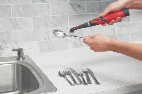 Rubbermaid Reveal Power Scrubber Attachable Soft Bristle & Velcro Head with 6 Microfiber Pads for Cordless Electric Battery Powered Scrub Brush Ideal for Shoes/Sneakers/Car Trim/Tires/Furniture