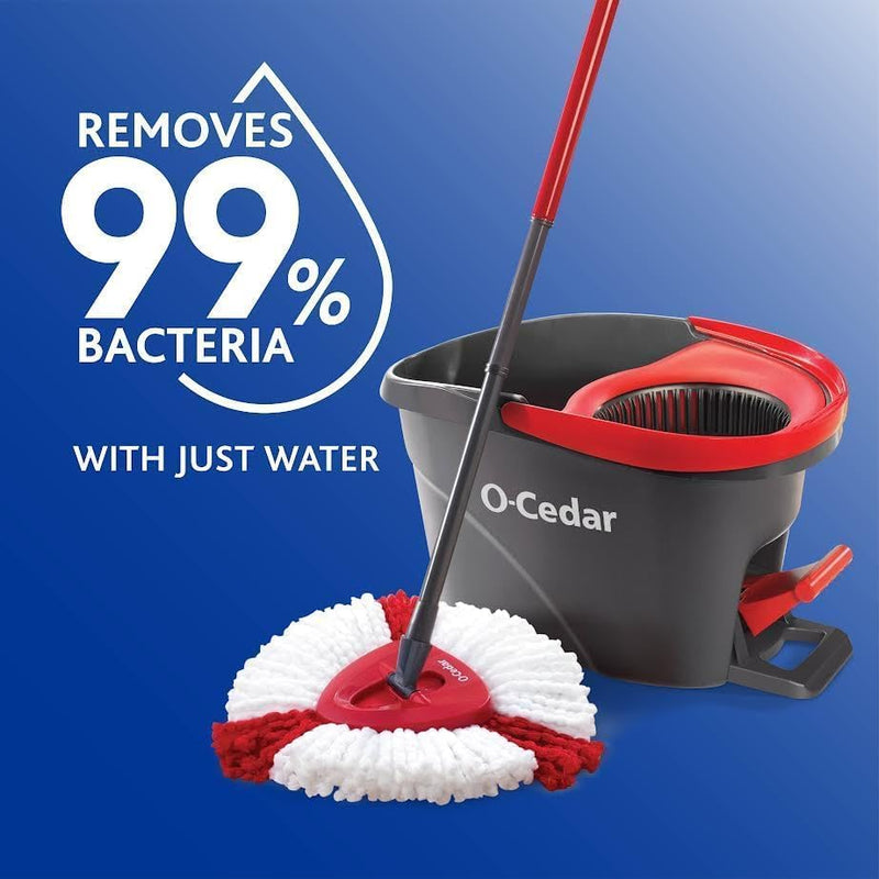 O-Cedar EasyWring Spin Mop & Bucket System +2 Power Refills with Citrus & Lavender Cleaning PACS (Variety Pack)