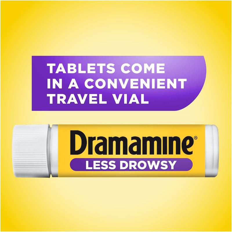 Dramamine Motion Sickness Relief - All Day Less Drowsy, 8 Count