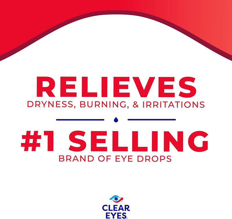 Clear Eyes Redness Relief Eye Drops, Dual Pack, 1 oz