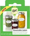 Ball Mason Jar Dissolvable Labels, 60 CT (3-Pack)