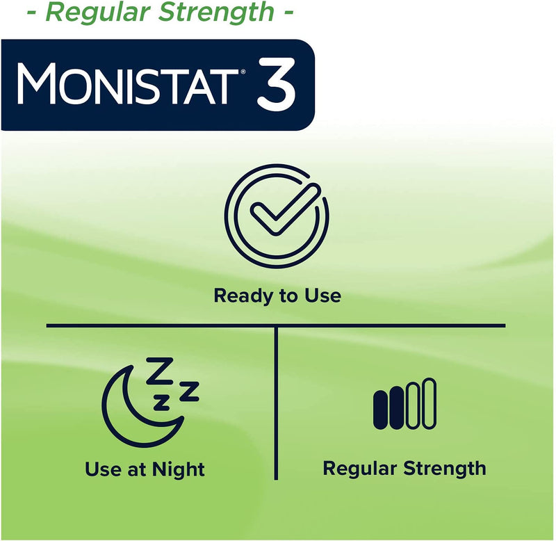 MONISTAT 3-Dose Yeast Infection Treatment For Women, 3 Prefilled Cream Applicators
