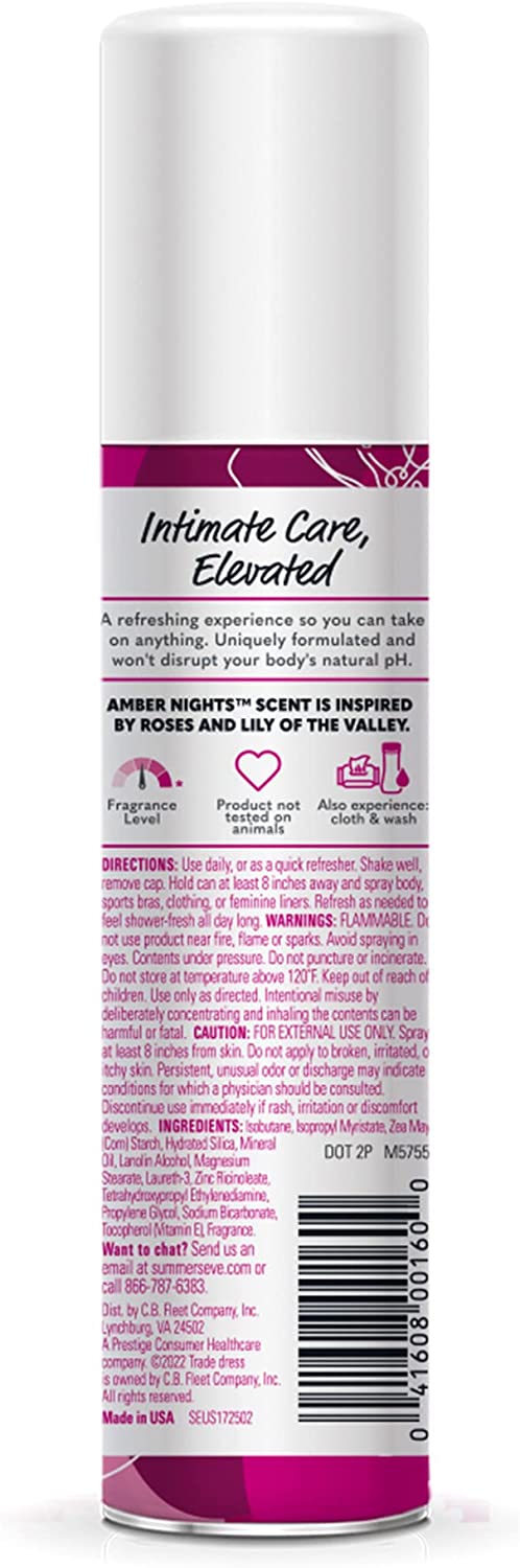 Summer's Eve Amber Nights Daily Refreshing Feminine Spray, pH balanced, 2 oz