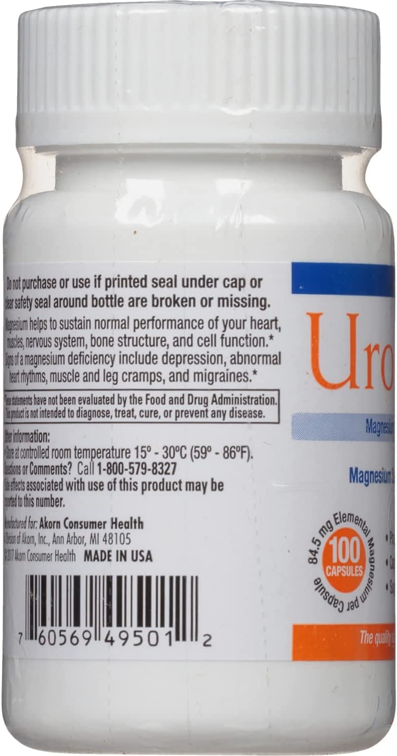 Uro-Mag Magnesium Supplement, Magnesium Oxide Dietary Mineral Supplement, 100 Count