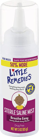 Little Remedies Sterile Saline Nasal Mist, Safe for Newborns, 3 oz
