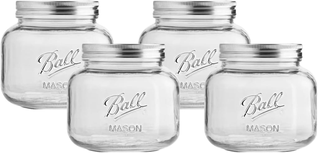 Ball Decorative Mason Jar with Stainless Steel Lid, Half Gallon, 64 OZ